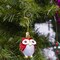 Ornativity Glitter Christmas Owl Ornaments - Snowy Glitter White and Red Animal Owls Christmas Tree Ornament Decorations - 4 Birds
